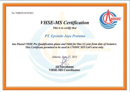 NOOC VHSE Certificate